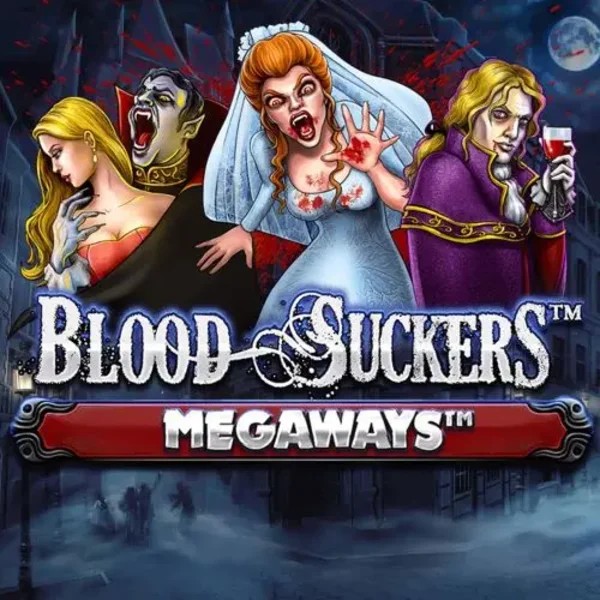 Official Slots logo: Blood Suckers Megaways by Red Tiger Gaming at Cazeus Casino
