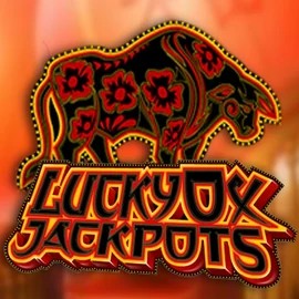 Try Lucky Ox Jackpots slot by Rival on cazeuss.co.uk – logo image