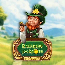 Rainbow Jackpots Megaways slot logo by Red Tiger Gaming at Cazeus Casino
